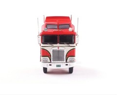 1976 KENWORTH K100 AERODYNE TRUCK 3-ASSI RED & WHITE 1:64 SCALE BY IXO AMERICA