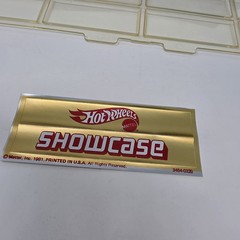 Vintage 1981 Mattel Hot Wheels Showcase Black Plastic Wall Mount + Gold Decals