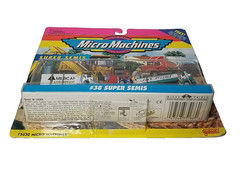 1994 Micro Machines 75030 #38 SUPER SEMIS Box Semi, Semi Tow Truck, Tanker Truck