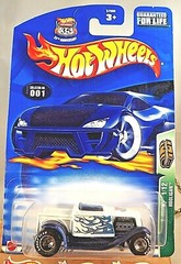 2003 Hot Wheels #1 Treasure Hunt 1/12 HOOLIGAN White w/RR GDYR Chrome DD Spokes