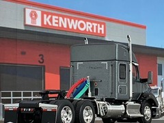 1/64 DCP GRAY/BLACK KENWORTH T680 W/ MID-ROOF SLEEPER