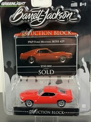 UH Greenlight Barrett-Jackson Auction Block 1969 Red Ford Mustang Boss 429 – New