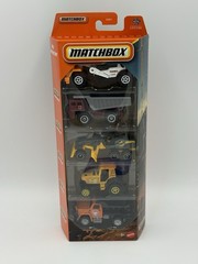 Matchbox MBX Construction 5 pack Tractor, Dump Truck and scraper, grinder, Plow