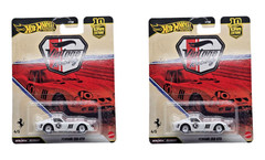 2026 Hot Wheels Ferrari 250 GTO #4 White Car Culture Vintage Racing -Set of 2