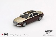 Mercedes Maybach S680 Gold Dark Red Metallic RHD 1:64 Mini GT 00962R