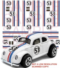Herbie the Love Bug water slide 1:64 scale decal sheet 1/64 #26 Hot Wheels