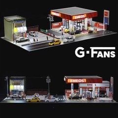 G-Fans Diorama 1:64 Garage Model Diecast LED Lighting Model Car Display Case US