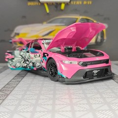 1:24 Ford Mustang GT3 WASA Co-branded Alloy Car Model Sound and Light Toy Car