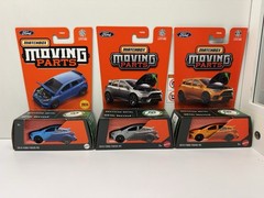 MATCHBOX MOVING PARTS Blue, Gray, Orange 2018 Ford Focus RS LOT OF 3