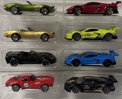Lot Of 8 Hot Wheels Loose Corvettes Cars Never Played With Comes In A Protector