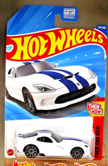 2025 Hot Wheels #214 Then and Now 6/10 2013 SRT VIPER White w/Gray 10 Sp Wheel