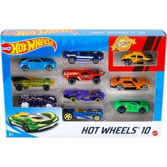 Hot Wheels 10-Pack Metal Toy Cars 1:64 Scale Collectible Playset for Kids