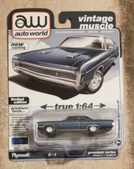 Auto World 1971 Plymouth Sport Fury GT 1:64 Diecast Car Vintage Muscle B11