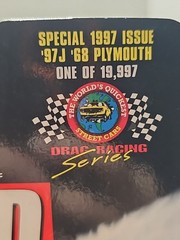 Vntg 1997 Racing Champions Hot Rod Magazine ’68 Plymouth Issue #97J 1:62