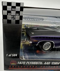 1/18 Highway 61 1970 Plymouth AAR ‘Cuda 1 OF 504 Supercar Collectibles Never dis