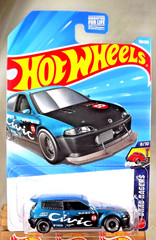 2026 Hot Wheels #159 Drag Racers 8/10 ‘HONDA CIVIC CUSTOM Teal w/Black 5-4 Spoke