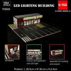 1/64 Diorama Car Garage Model City Street View Building Scene Display Model Gift