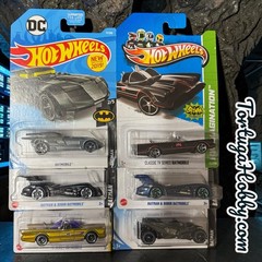 2017-2024 – Hot Wheels – Mainline – Batmobiles – Many TV & Batman Movie Versions
