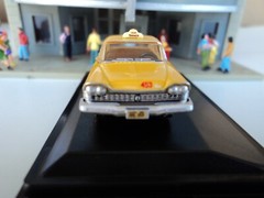 Oxford 1959 PLYMOUTH BELVEDERE Taxi Tanner Yellow Cab 1/87 HO diecast