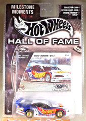 2002 Hot Wheels Hall of Fame Milestone Moments OLDS AURORA GTS-1 White/Blue wRR