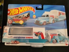 2025 Hot Wheels SUPER RIGS SWEET DELIVERY With DONUT DRIVER Bakery Truck Mint