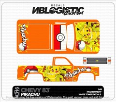 ’83 CHEVY SILVERADO Custom WaterSlide Decal for hot wheels 1/64