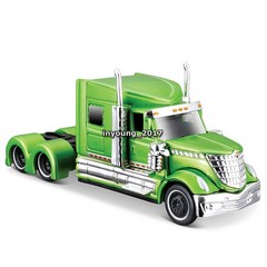 5.5” International Lonestar Semi Truck Toy Diecast Toy Car for Kids Gifts Green