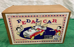 1992 Xonex 1:3 Scale Diecast Metal Fire Engine Pedal Car in Box, Signed Kovach