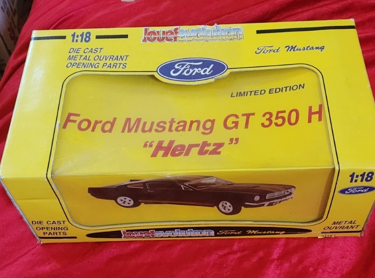 Jouef Evolution Ford Mustang Gt 350 H “Hertz” Black Model Car 1:18 Scale New
