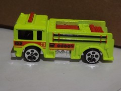 2001 Hotwheels Fluorescent Yellow Fire-Eater 1/64 Scale