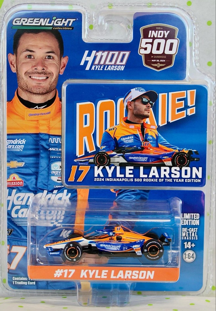 2024 GREENLIGHT #17 Kyle Larson Indianapolis 500 Rookie Of The Year Edition NOC