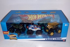 NIB 2024 Hot Wheels Monster Trucks CRASH Crew 5-Pack 1:64 V8 Bomber SAME DAY SHI
