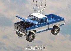 Lifted 1978 Chevy Silverado Pickup Truck Squarebody Christmas Ornament K-10 4×4