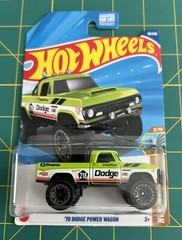 2025 HOT WHEELS ‘70 DODGE POWER WAGON HW DIRT 2/10 LIME GREEN MOPAR K&N MSD KONI