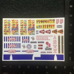Clear 1:64 Waterslide Decal for Ice Cream Truck Quick Bite Sweet Licks