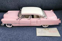 Franklin Mint 1/24 1955 Elvis Presley’s Pink Cadillac Precision Models Used