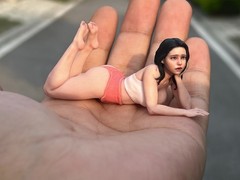 1/12 1/16 1/18 Miniature Lying Cute Fat Beauty Scene Props Figure For Cars