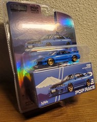 ⚡ Pop Race 019 Nissan Skyline GT-R R33 Nismo 400R Blue CHASE 1/64 Diecast Car