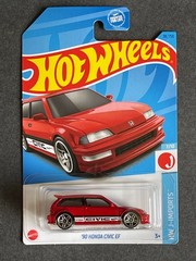 Hot Wheels ’90 Honda Civic EF Lot of 3 : Blue and Red and Green