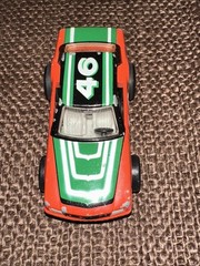 Darda Motor Orange And Green # 46 Mercedes Benz 500 SEC Pullback Diecast Car