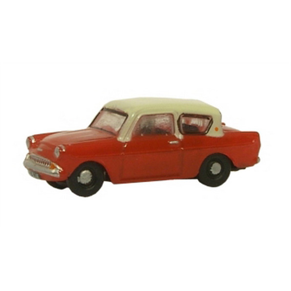 Oxford N105001 Ford Anglia – Maroon/Cream Scale N Gauge – T48 Post