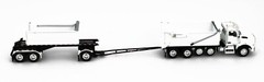 2022 DCP 1:64 *WHITE* Kenworth T880 Rogue Dump Truck & Transfer Dump Trailer NIB