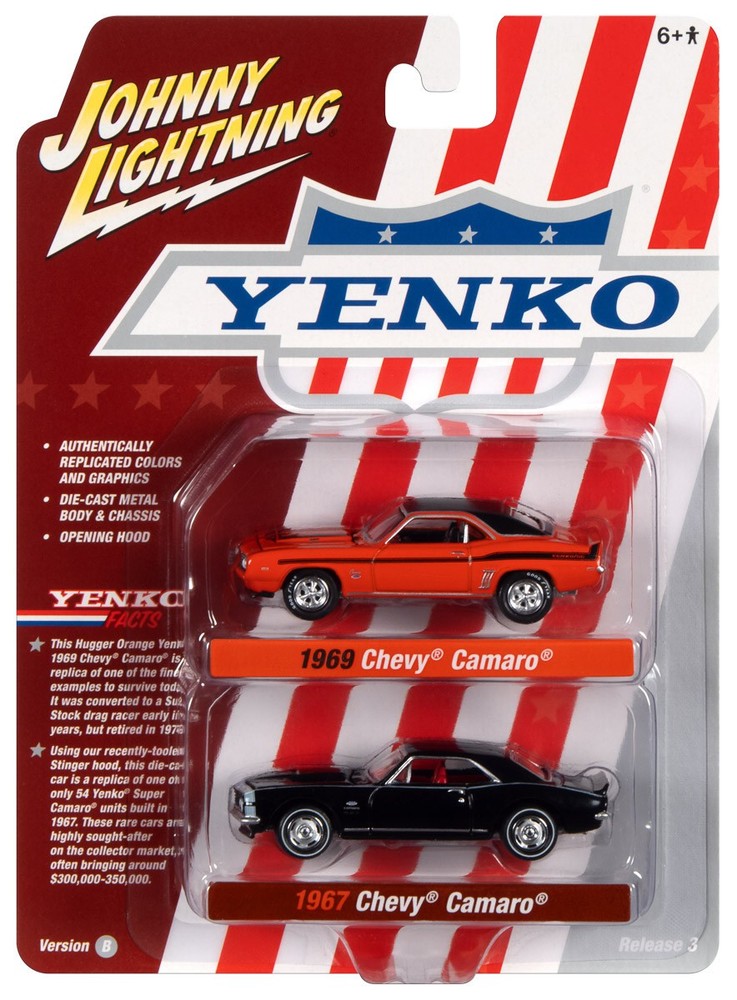 Johnny Lightning Yenko 1969 Chevy Camaro & 1967 Chevy Camaro – 2 Pack 1:64 Car