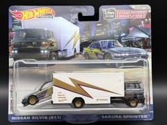 Hot Wheels Nissan Silvia S13 & Sakura Sprinter Team Transport FLF56-956 T 1/64
