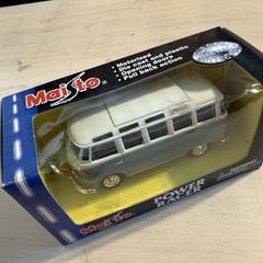 Vintage Maisto Volkswagen Van 1:33 NEW Gray Blue Bus