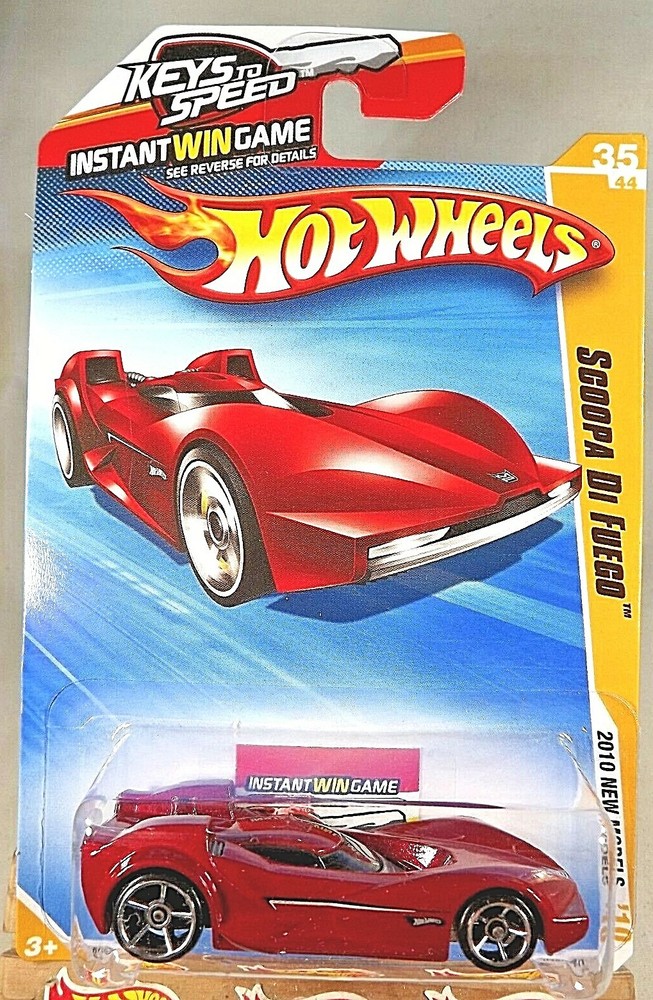 2010 Hot Wheels #35 New Models 35/44 SCOOPA Di FUEGO Red Variant w/Chrome OH5 Sp