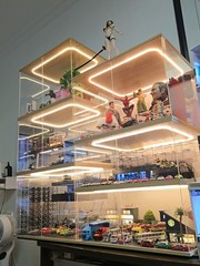 DIY Diorama Acrylic Display Case Ring LED Lighting for Action Figure Car Models