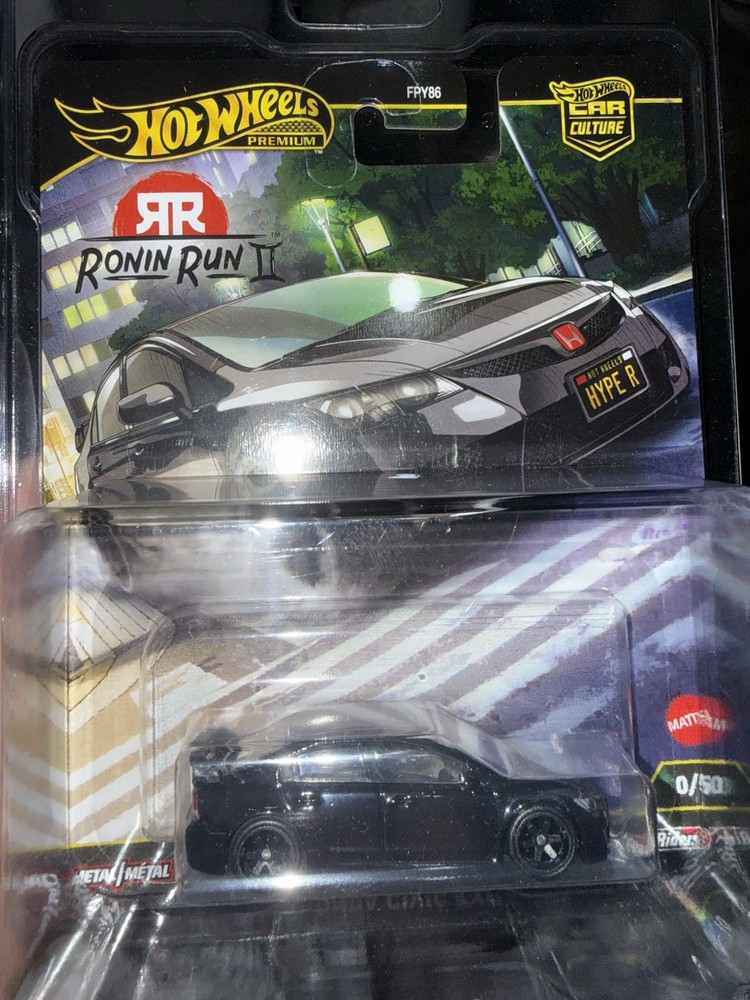 Hot Wheels Car Culture Ronin Run II Honda Civic Type R 1:64 Black Diecast