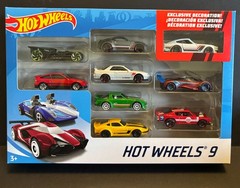 Hot Wheels 9-Pack Datsun 240Z White Nissan 370Z Mazda RX-7 Multipack Exclusive