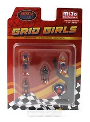 1:64 AMERICAN DIORAMA *DIECAST* 5pc *GRID GIRLS* Model Figures NIP